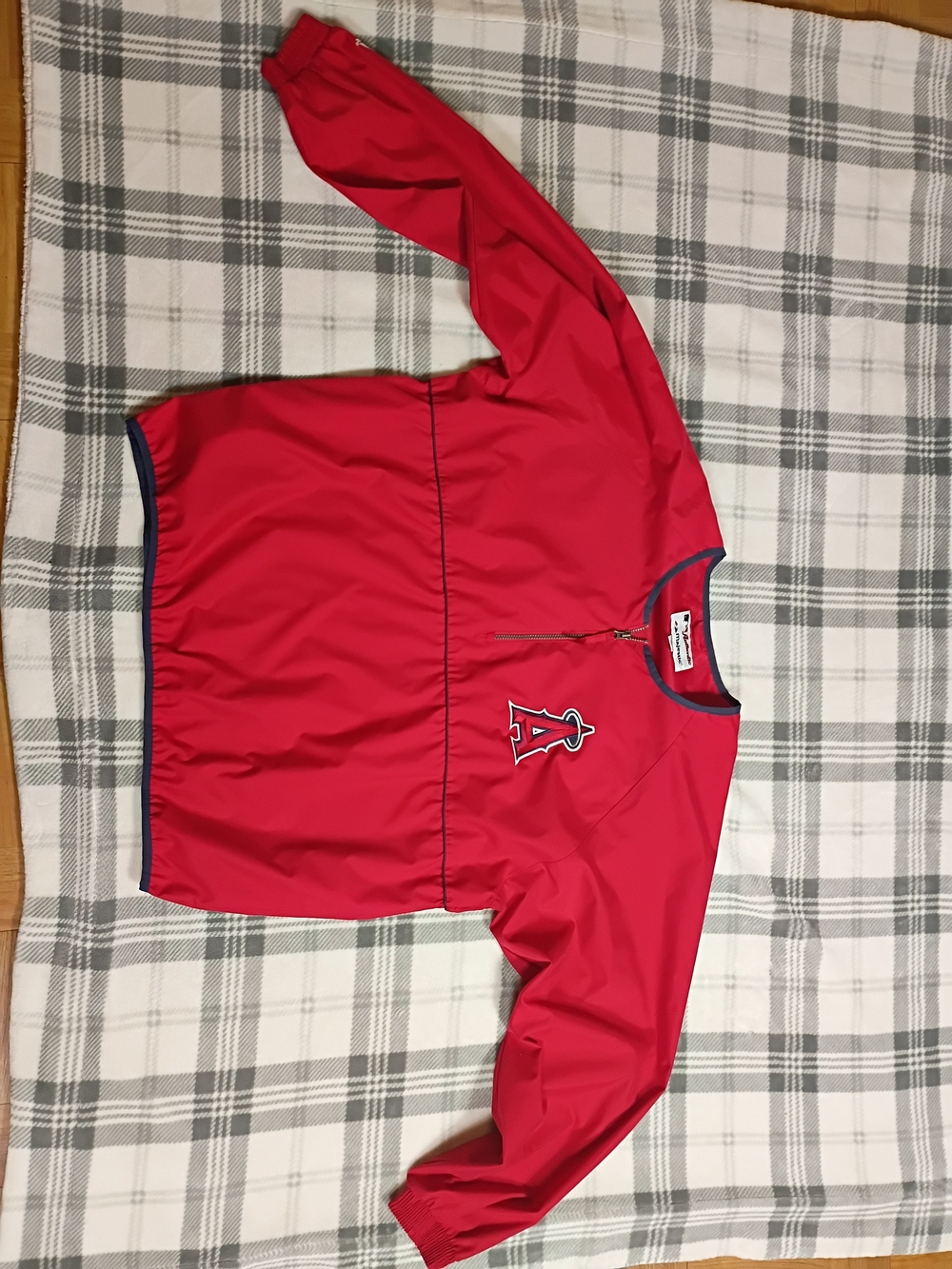 Los Angeles Angels Pullover Jacket Mens XXL Red 1/4 Zip MLB Baseball Majestic - Picture 3 of 16